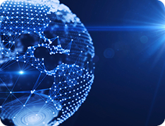 illustration of holographic globe