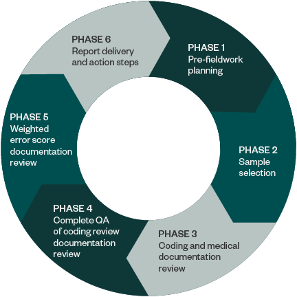 Circular graphic illustrating the Moss Adams approach to these projects