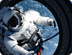 astronaut performing spacewalk