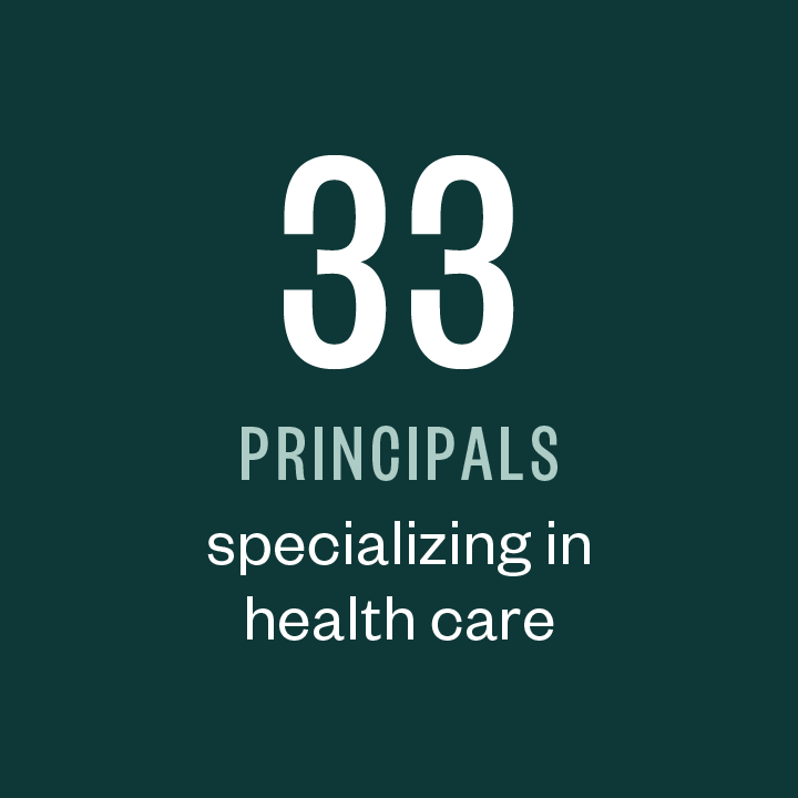 33 principals specializing in health care
