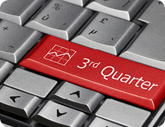 keyboard with shift key replaced by red button reading '3rd Quarter'